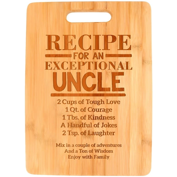 ThisWear New Uncle Recipe for An Exceptional Uncle Big Rectangle Bamboo Cutting Board