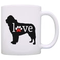 thumbnail image 1 of ThisWear Newfoundland Gifts Love Dog Paw Prints Dog Owner Gifts Dog Lover 11 ounce Coffee Mug, 1 of 4