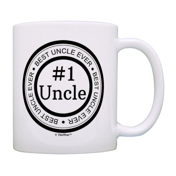 ThisWear Niece Nephew Uncle Gifts Best Ever #1 Uncle Mug Thank You Gifts Uncle Coffee Mug