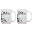 thumbnail image 1 of ThisWear Nurse Cup Set Nurses Have a Caring Heart NP Nurse Mugs 2 Pack Gift 15oz Coffee Mugs Floral, 1 of 4