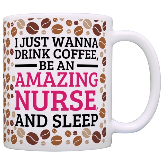 ThisWear Nurse Gifts Drink Coffee Be Amazing and Sleep Nursing 11 ounce Coffee Mug Coffee Bean