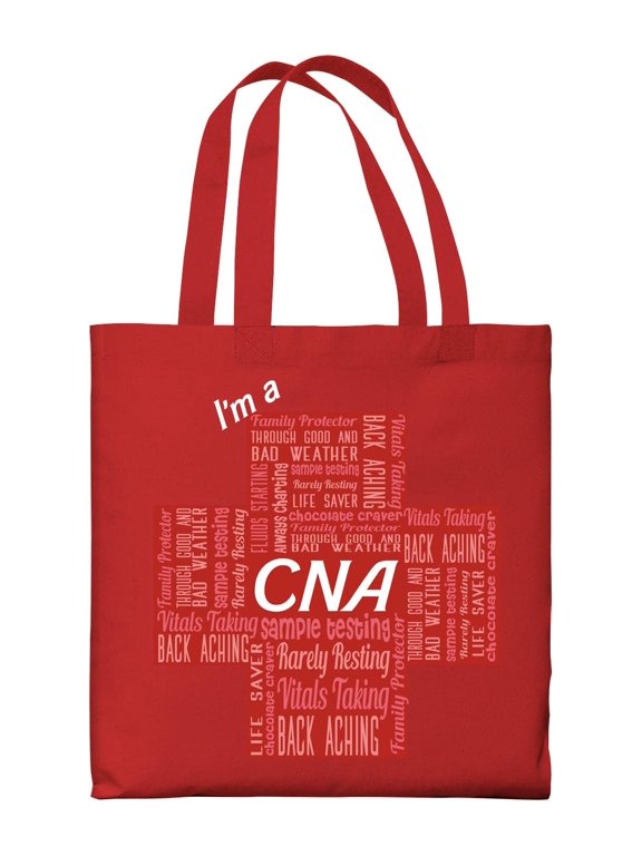 Nursing Student Gifts for Women I'm a CNA Essential Attributes Lightweight Red Canvas Tote Bag