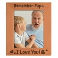 thumbnail image 1 of ThisWear Papa Gifts For Men For Papa Remember Papa I Love You Wood Engraved Portrait 8x10 Photo Frame, 1 of 7