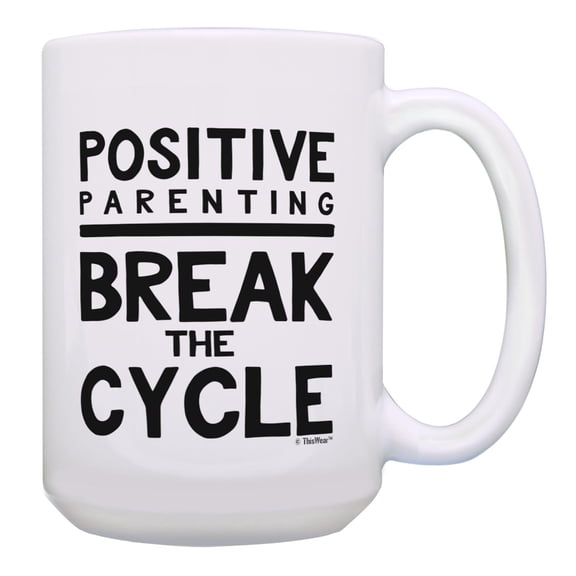 ThisWear Parents to be Gifts Break the Cycle Toddler Mom Gifts Ceramic 15oz Coffee Mug