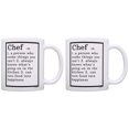 thumbnail image 1 of ThisWear Pastry Chef Gifts Chef Definition Gifts for a Chef 11 ounce 2 Pack Coffee Mugs, 1 of 4