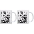 thumbnail image 1 of ThisWear Pet Goat Gifts I Am 2 Goats Past Normal Yard Goat Kid 11 ounce 2 Pack Coffee Mugs, 1 of 4