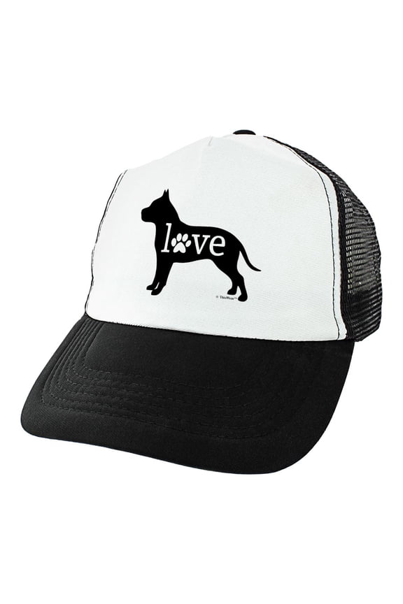 Pitbull Dog Gifts Pitbull Trucker Hat Pitbull Love Pawprint Pit Bull Dog Breed Hat Trucker Hat