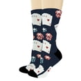 thumbnail image 1 of ThisWear Poker Themed Gifts Poker Face Socks Card Print Socks Poker Related Gifts 1-Pair Novelty Crew Socks, 1 of 5