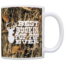 ThisWear Pop Pop Grandpa Gifts Hunting Camo Best Buckin Pop-Pop Ever 11 ounce Coffee Mug Camo