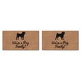 thumbnail image 1 of ThisWear Pug Dog Mom We're Pug Family Pug Dog Dad 2 Pack Doormats Simulated Coir, 1 of 3