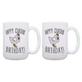 thumbnail image 1 of ThisWear Punny Birthday Gifts Happy Cluckin Birthday Pun Mug Set 2 Pack 15oz Coffee Mugs, 1 of 4