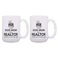 thumbnail image 1 of ThisWear Realtor Coffee Mug Set Dog Mom and a Realtor Nothing Scares Me Realtor Cup 2 Pack Gift 15oz Coffee Mugs, 1 of 4