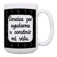 thumbnail image 1 of ThisWear Regalos Para Papa Gracias por Ayudarme a Construir Mi Vida Dad Mom Gifts 15oz Mug Cup White, 1 of 4