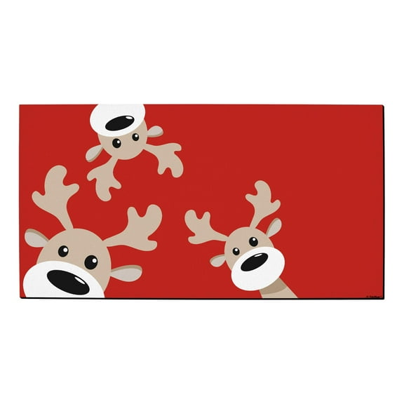 ThisWear Reindeer Christmas Decoration Cute Holiday Reindeer Theme Doormat Reindeer