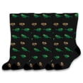 thumbnail image 1 of ThisWear Reptile Gifts Green Chameleon Socks Chameleon Lizard Gifts for Men Women 6-Pairs Novelty Crew Socks, 1 of 5