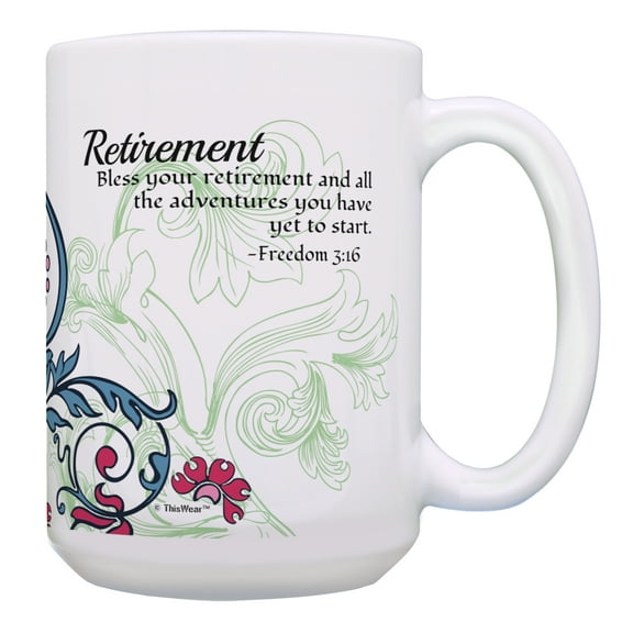 ThisWear Retirement Gift Bless Your Retirement Cup Gift for Retirees Gift 15oz Coffee Mug
