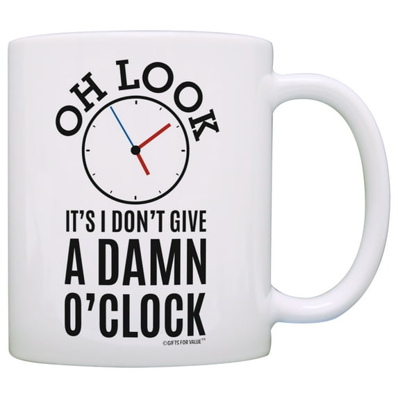 ThisWear Retirement Gifts for Coworkers Oh Look Clock Expletive Retired Gag 11 ounce Coffee Mug