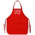 thumbnail image 1 of ThisWear Retirement I'm Retired You're Not Have Fun at Work Apron for Kitchen Two Pocket Apron Red, 1 of 2