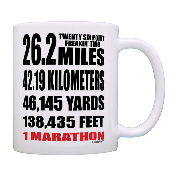 ThisWear Run Gift Twenty Six Point Freakin Two Run Mug Funny Runner Mug Running Humor Coffee Mug