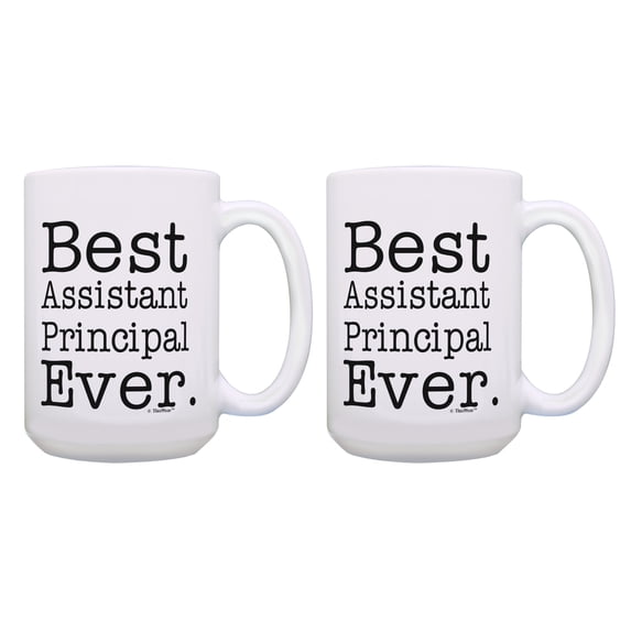 ThisWear School Principal Gifts Best Assistant Principal Ever Associate Dean Gift Teacher Appreciation 2 Pack 15oz Coffee Mugs