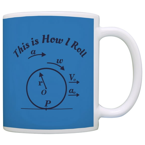 ThisWear Science Nerd Gifts This is How I Roll Physics Geek Engineer 11 ounce Coffee Mug Blue