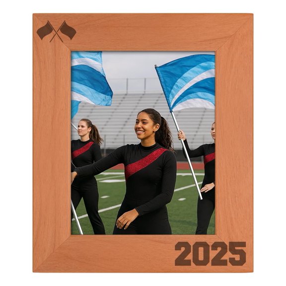 ThisWear Sentimental Frame 8x10 2026 Color Guard Team Wood Engraved Portrait 8x10 Photo Frame