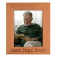 thumbnail image 1 of ThisWear Sentimental Frame Best Papa Ever Wood Engraved 8x10 Portrait Picture Frame, 1 of 6
