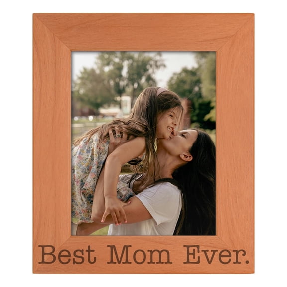 ThisWear Sentimental Photo Frame Best Mom Ever Wood Engraved 8x10 Portrait Picture Frame