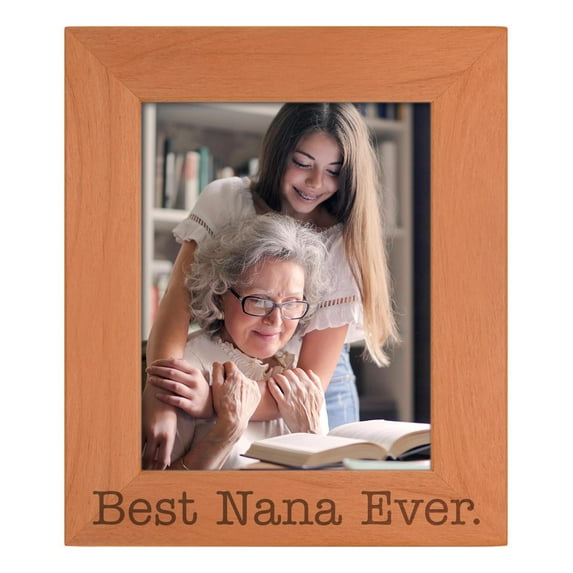 ThisWear Sentimental Photo Frame Best Nana Ever Wood Engraved 8x10 Portrait Picture Frame