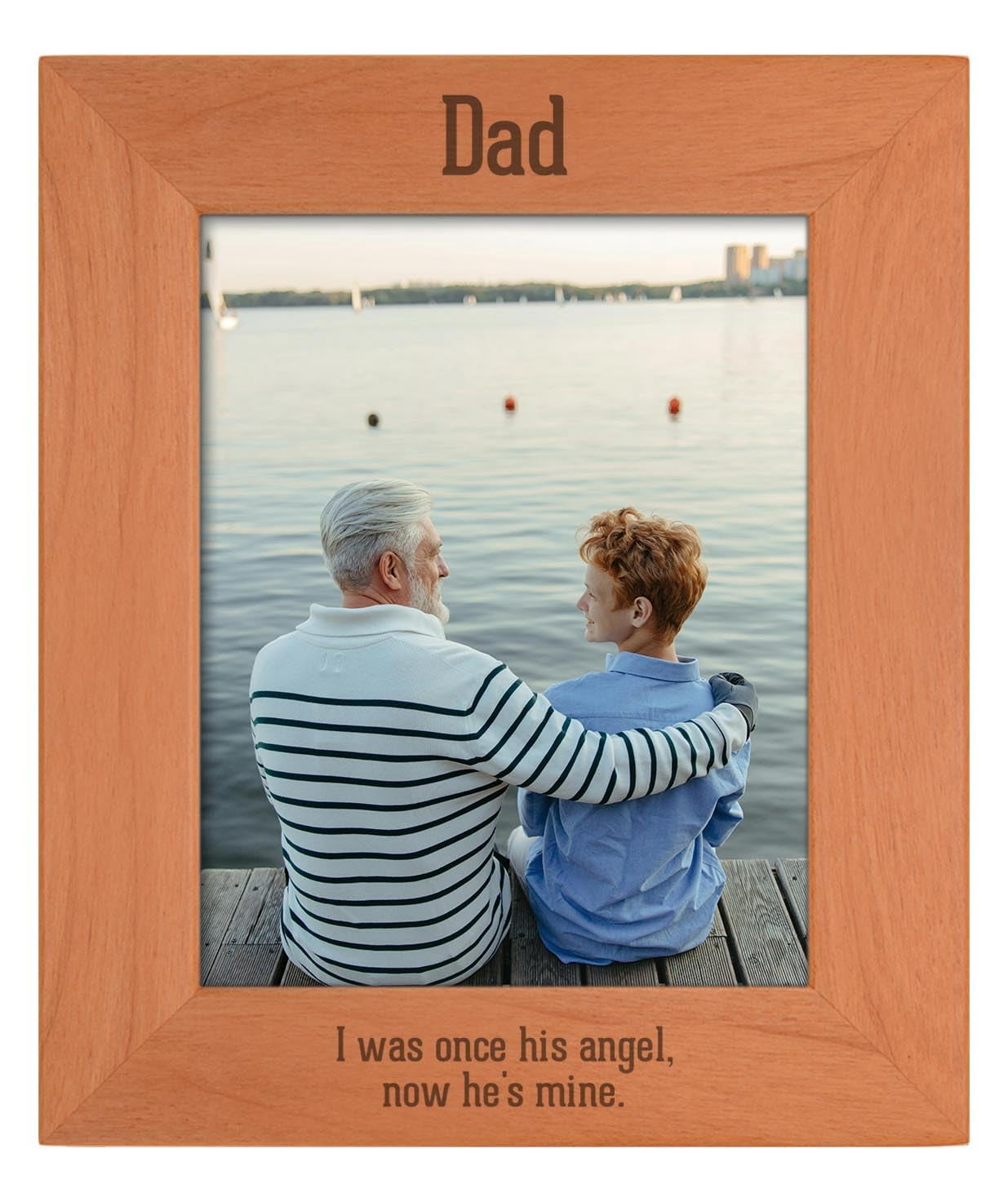 ThisWear Sentimental Photo Frame Dad I Was Once His Angel Now He's Mine ...