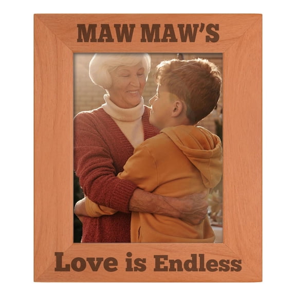 ThisWear Sentimental Photo Frame Maw Maw's Love Is Endless Wood Engraved 8x10 Portrait Picture Frame