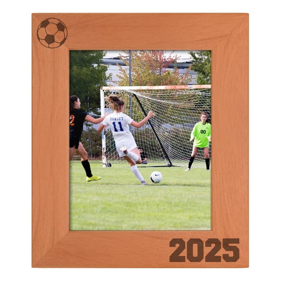 ThisWear Personalized Gifts Sentimental Soccer Team Photo Frame 2026 Sports Frame Wood Engraved 8x10 Portrait Picture Frame