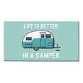 thumbnail image 1 of ThisWear Spring Summer RV Decor Life Is Better in A Camper Rubber Welcome Mat Camper Decoration Doormat Teal, 1 of 3