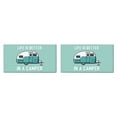 thumbnail image 1 of ThisWear Spring Welcome Mat Life Is Better in A Camper Cute Rubber Doormat Camp RV Decor 2 Pack Doormats Teal, 1 of 3