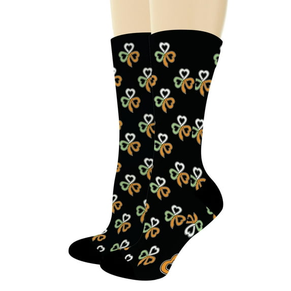 ThisWear St Patricks Day Accessories Socks Gaelic Irish Socks 1-Pair Novelty Crew Socks