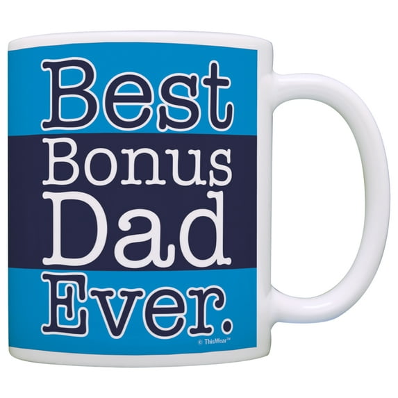ThisWear Step Dad Best Step Dad Ever Stepfather Coffee Mug Blue