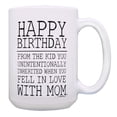 thumbnail image 1 of ThisWear Step Dad Mug Happy Birthday from Kid You Unintentionally Inherited Stepdad Present 15oz Mug Cup White, 1 of 4