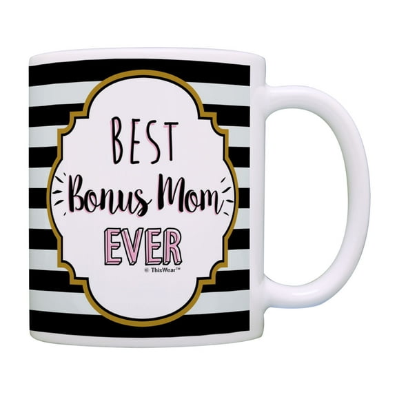 ThisWear Step Mom Mug Best Step Mom Ever Mug Stepmom Mug Stepmom Coffee Mug Multi with Stripes
