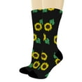 thumbnail image 1 of ThisWear Sunflower Gifts Sunflower Print Socks Summer or Fall Flowers Fall Apparel 1-Pair Novelty Crew Socks, 1 of 5