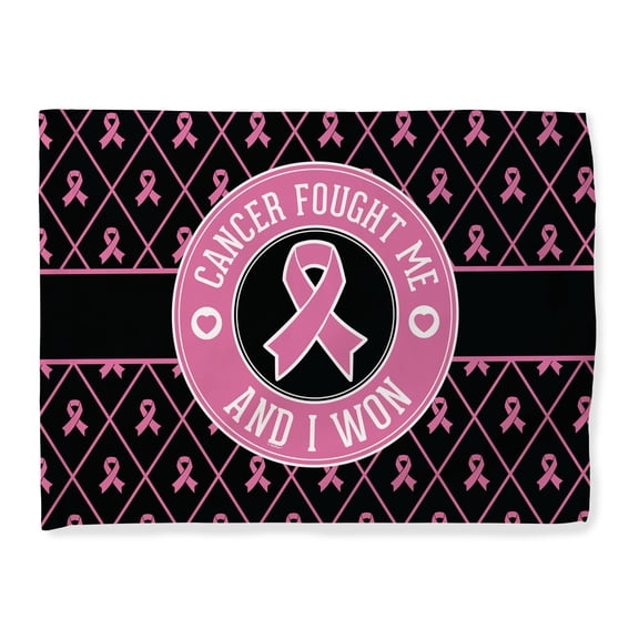 ThisWear Survivor Flag Cancer Fought I Won Breast Cancer Awareness Flag Cancer Flag Horizontal House Flag Pink