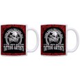 thumbnail image 1 of ThisWear Tattoo Artist Gifts Some Boys Become Men Few Become 11 ounce 2 Pack Coffee Mugs Paisley, 1 of 4