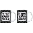 thumbnail image 1 of ThisWear Teacher Gift Ideas Is My Teaching Interrupting Your Conversation Spanish Teacher Gifts Math Teacher Gifts Drama Teacher Gifts Music Teacher Gifts 11 ounce 2 Pack Coffee Mugs Black, 1 of 4