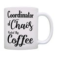 thumbnail image 1 of ThisWear Teacher Gifts Coordinator of Chaos Fueled By Coffee Teaching Present Teach Coffee Mug, 1 of 4