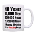 thumbnail image 1 of ThisWear Turning 40 Birthday Presents 40 Years 1 Happy Birthday 40th Birthday 11 ounce Coffee Mug, 1 of 4