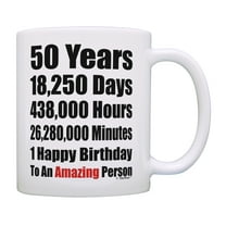 ThisWear Turning 50 Birthday Presents 50 Years 1 Happy Birthday 50th Birthday 11 ounce Coffee Mug