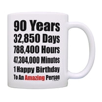 ThisWear Turning 90 Birthday Presents 90 Years 1 Happy Birthday 90th Birthday 11 ounce Coffee Mug