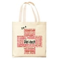 thumbnail image 1 of ThisWear Vet Tech Accessories I'm a Vet-Tech Essential Attributes Natural Handle Canvas Tote Bag, 1 of 3