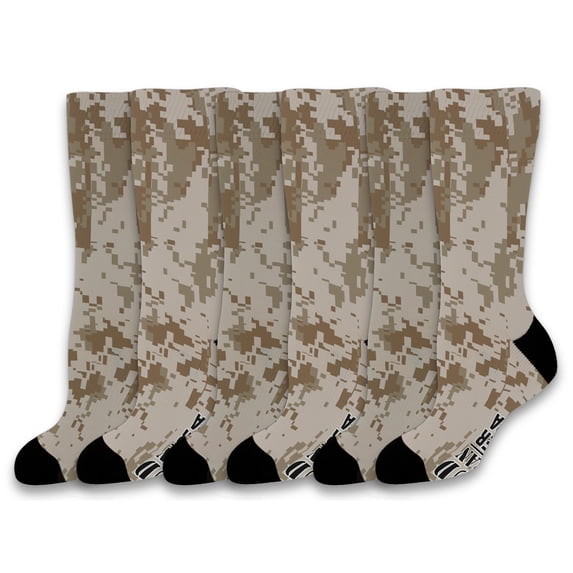 ThisWear Veteran Grandfather Gifts Proud Veteran Prouder Grandpa Retired Vet 6-Pairs Novelty Crew Socks