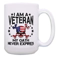 thumbnail image 1 of ThisWear Veteran Mugs I'm a Veteran My Oath Never Expires Patriotic Mugs 15oz Coffee Mug, 1 of 4