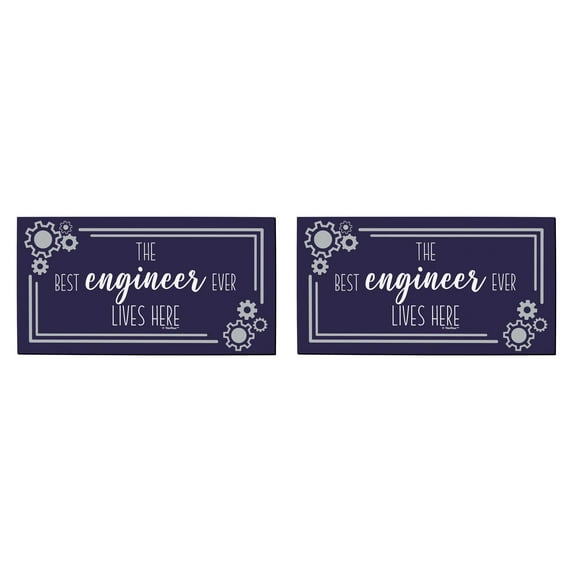 ThisWear Welcome Mat The Best Engineer Ever Lives Here Engineering Student 2 Pack Doormats Engineer